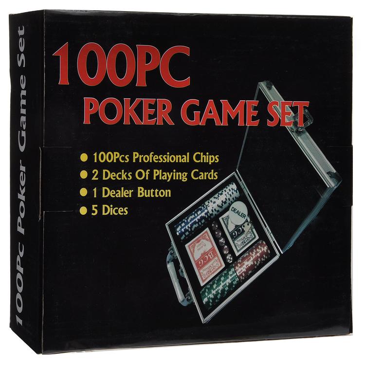 Набор для покера "Poker Game Set", 100 фишек. 35697