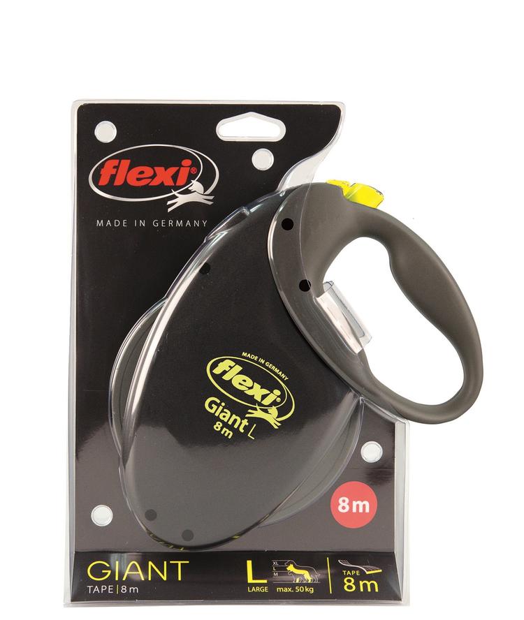 Поводок-рулетка Flexi "Giant Neon L" для собак до 50 кг, 8 м