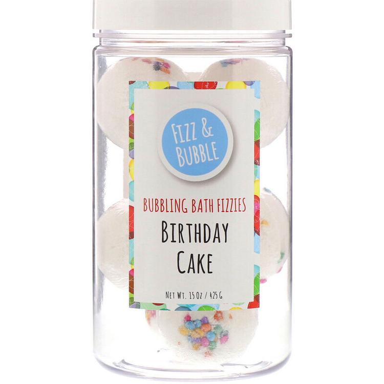 Fizz & Bubble, Шипучие бомбочки для ванной, "Именинный торт", 425 г