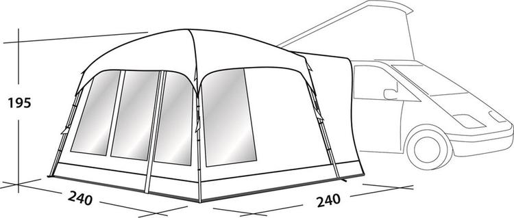 Тент "Easy Camp", цвет: серый. 120248