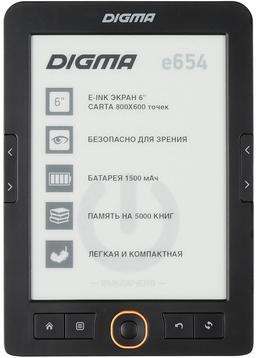Электронная книга Digma E654 6", темно-серый