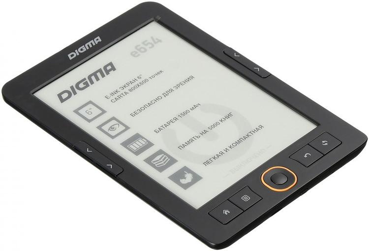 Электронная книга Digma E654 6", темно-серый