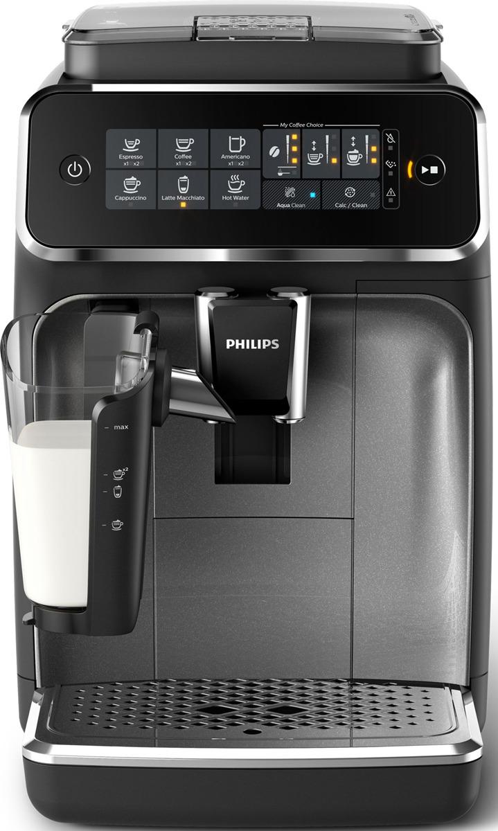 Автоматическая кофемашина Philips Series 3200 EP3246/70 с капучинатором LatteGo, черный, серебристый