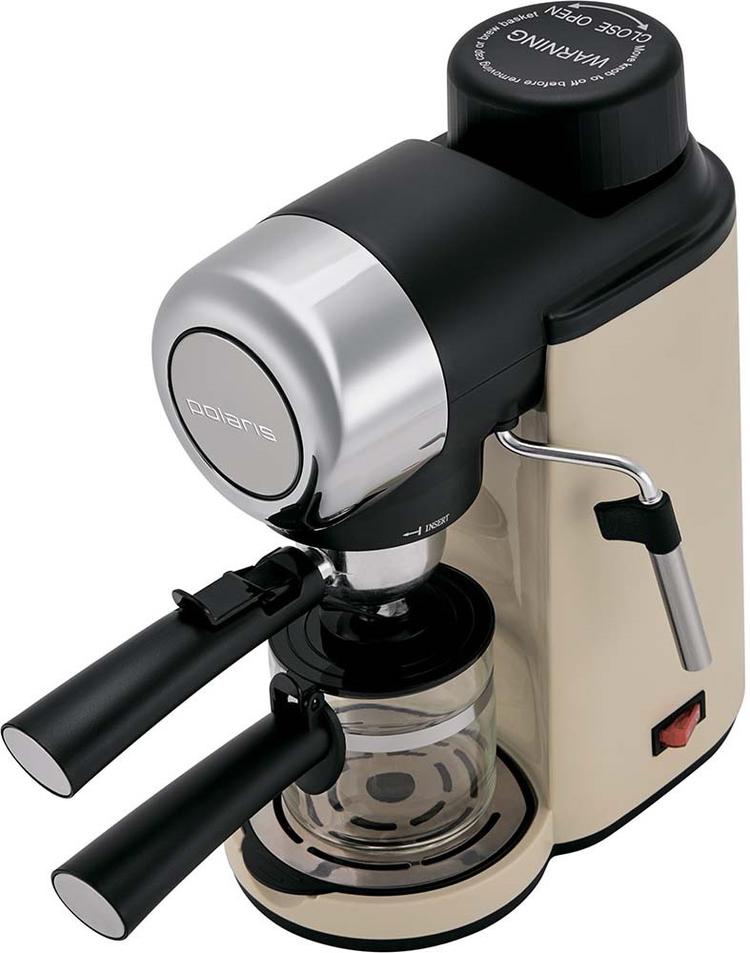 Кофеварка рожковая эспрессо Polaris PCM 4005A, бежевый