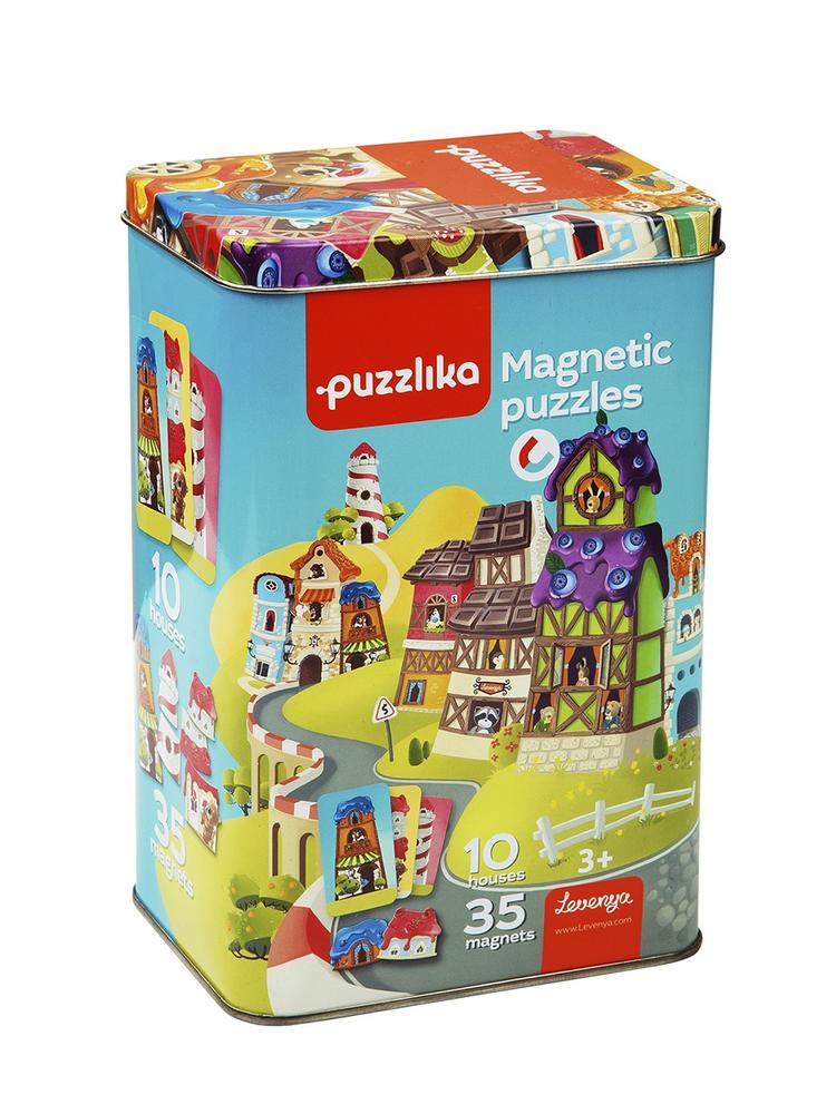 Пазл PUZZLIKA Магнитные пазлы-игра "Домики", 41 деталь арт. 13470