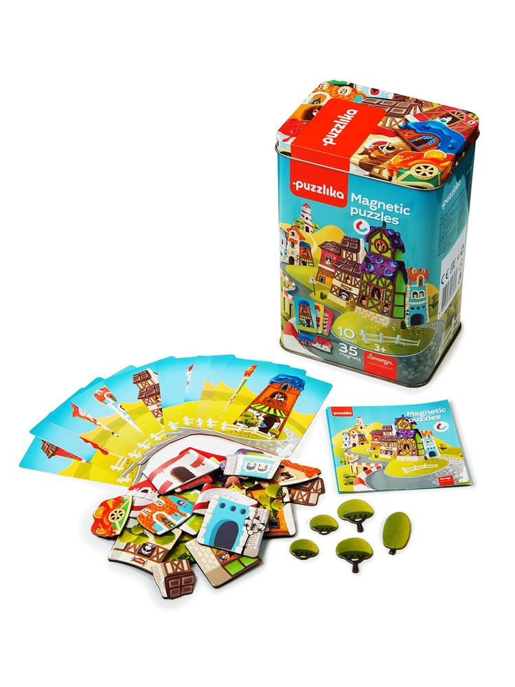 Пазл PUZZLIKA Магнитные пазлы-игра "Домики", 41 деталь арт. 13470