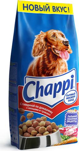 Корм сухой для собак Chappi "Сытный мясной обед", с говядиной по-домашнему с овощами и травами, 15 кг
