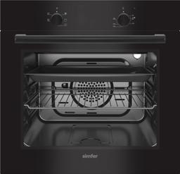 Электрический духовой шкаф Simfer B6EB06011, серия MultiComfort, мультифункциональный, с конвекцией, черный