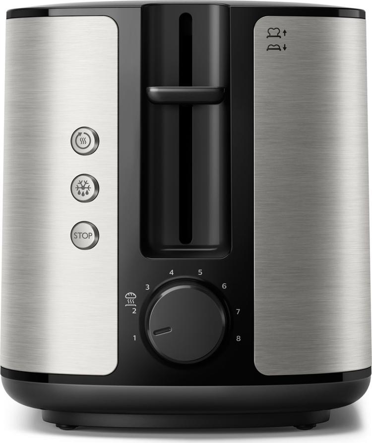 Тостер Philips Viva Collection HD2650/90, серебристый, черный