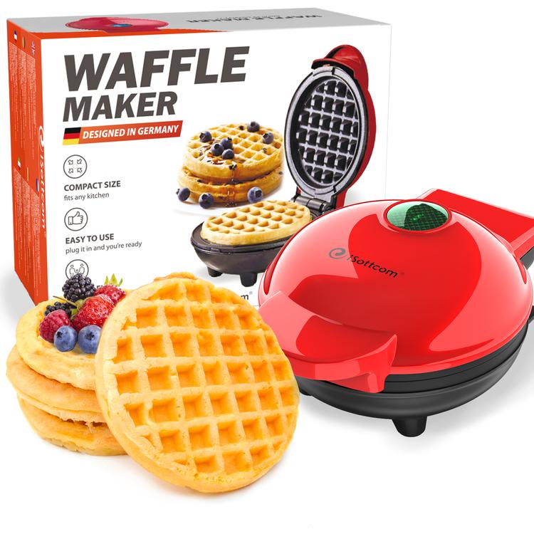 Вафельница iSottcom Waffle Maker, красный