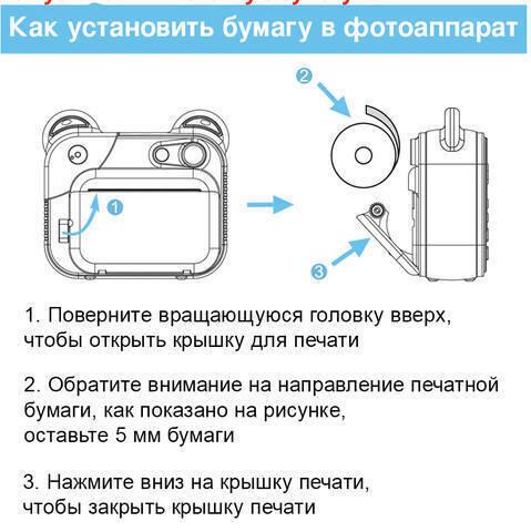 Фотоаппарат мгновенной печати Ripeach Rograce, розовый