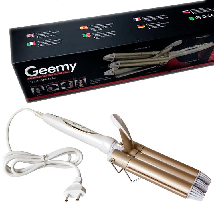 GEEMY Профессиональная Плойка-тройная волна GM-1988