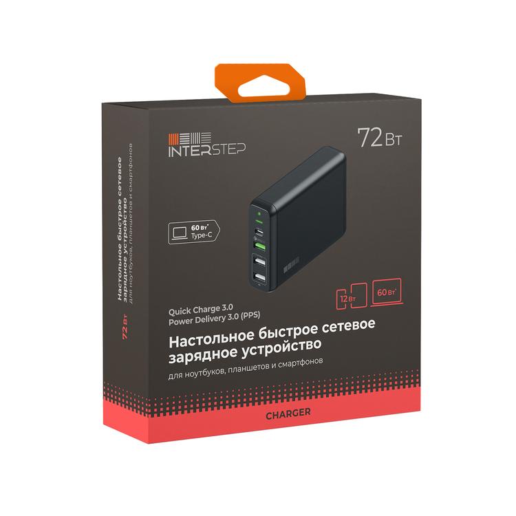 Быстрая зарядка 75Вт Type-C Power Delivery + 3xUSB