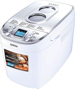 Хлебопечка / Centek CT-1415 / Хлебопечь / 860 Вт / Отсрочка старта / LED Дисплей / Цвет белый