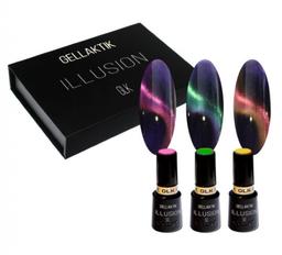 Gellaktik Набор Магнитных Гель-лаков Illusion, (3шт + магнит), 12 мл