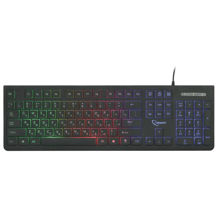 Игровая клавиатура Gembird KB-250L, черный