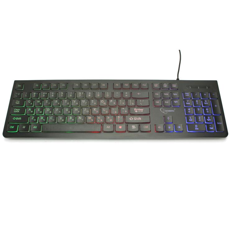 Игровая клавиатура Gembird KB-250L, черный