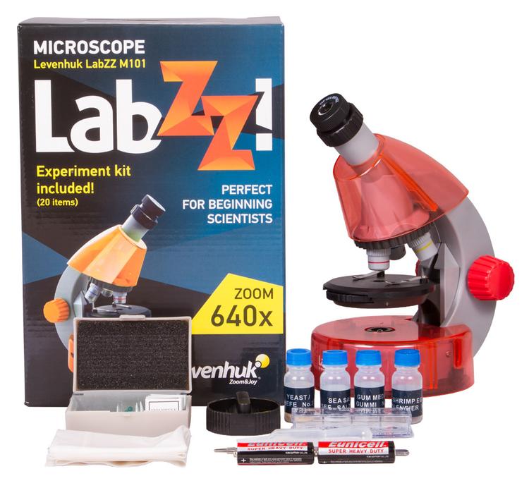 Микроскоп Levenhuk LabZZ M101 Orange  Апельсин