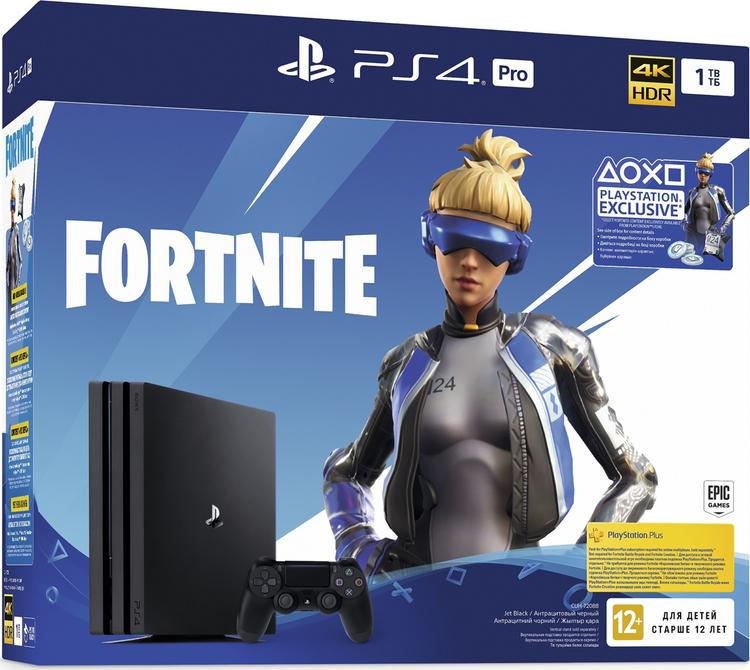 Игровая консоль PlayStation4 Pro 1ТБ в комплекте с ваучером Fortnite Neo Versa