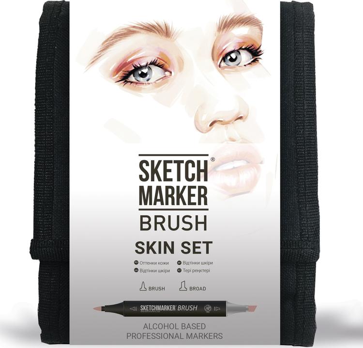 Набор маркеров SKETCHMARKER BRUSH 'Skin' 12 штук в сумке-органайзере