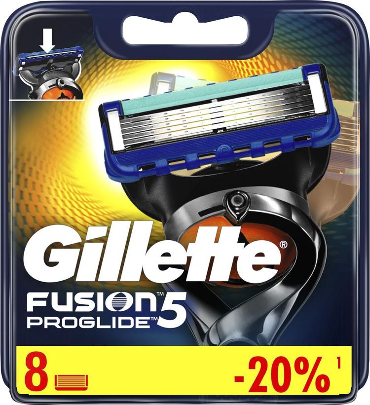 Gillette Сменные Кассеты Fusion5 ProGlide для мужской бритвы, 8 шт