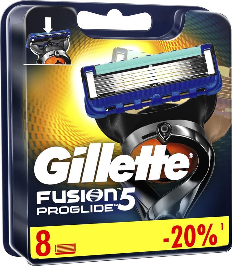 Gillette Сменные Кассеты Fusion5 ProGlide для мужской бритвы, 8 шт