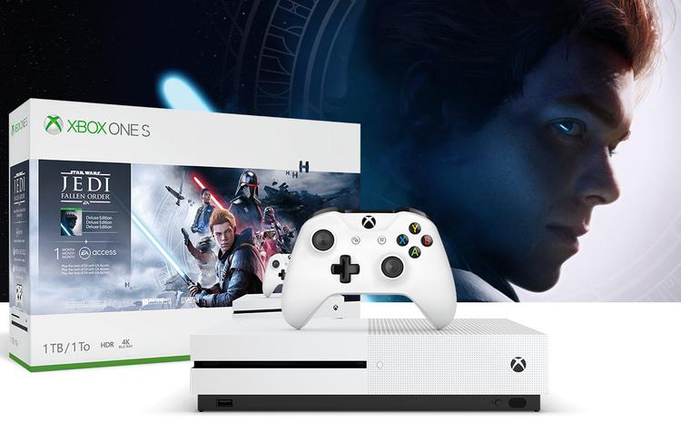 Игровая приставка Microsoft Xbox One S 1Tb White + игра Star Wars + 1M EA Access
