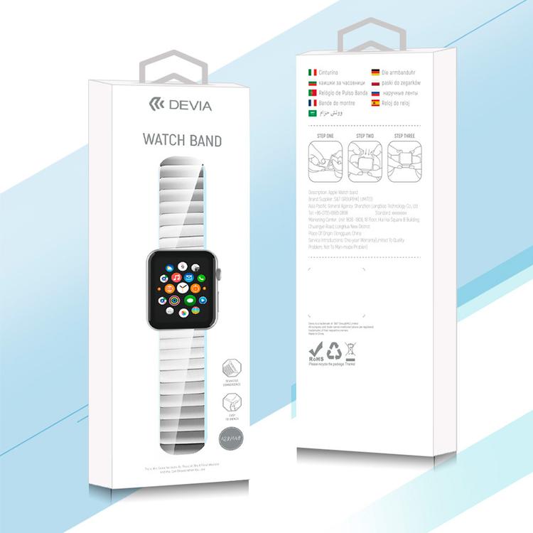 Ремешок для смарт-часов Devia Elegant Link Bracelet для Apple Watch 4 40 мм, серебристый