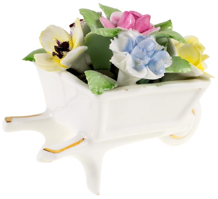 Цветочная композиция "Тачка". Фарфор, Royal Doulton, Великобритания, вторая половина 20 века