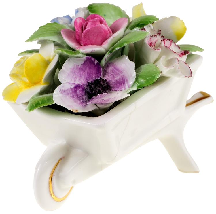 Цветочная композиция "Тачка". Фарфор, Royal Doulton, Великобритания, вторая половина 20 века