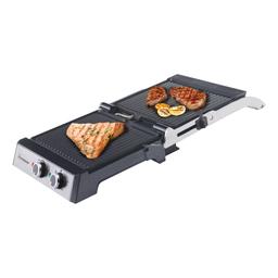 Гриль-пресс Endever Grillmaster 230 мощность 2400 Вт, терморегулятор (100-220 град), таймер до 30 мин, внутреннее антипригарное покрытие, световой индикатор нагрева и готовности к работе