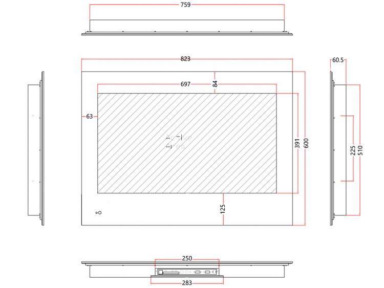 Встраиваемый телевизор AVEL AVS320SM 32", зеркальный