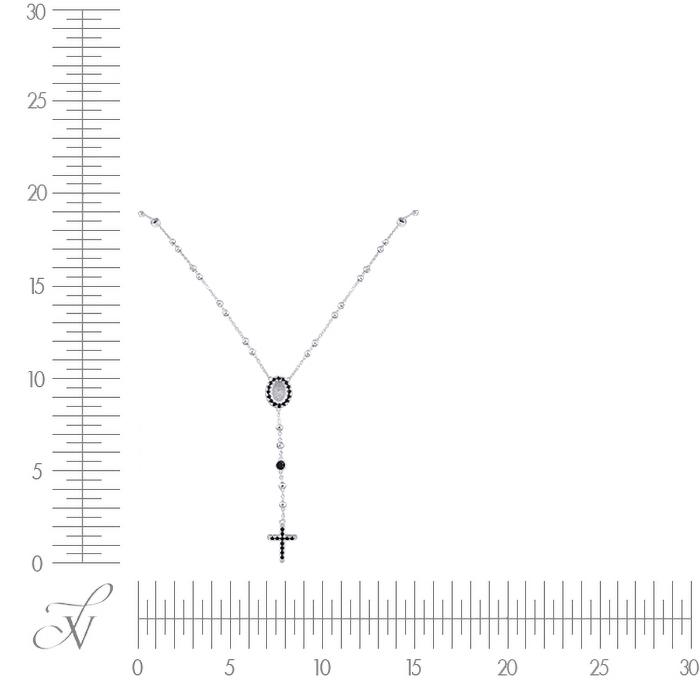 Колье ELEMENT 47 из серебра 925 пробы с кубический цирконий N25354_001_WG