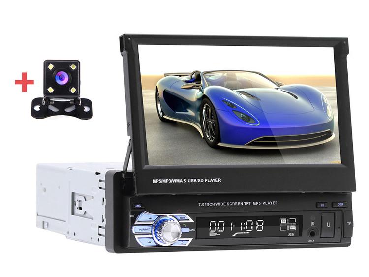 Автомагнитола с камерой и выдвижным экраном (bluetooth) Dolmax AV7-1D