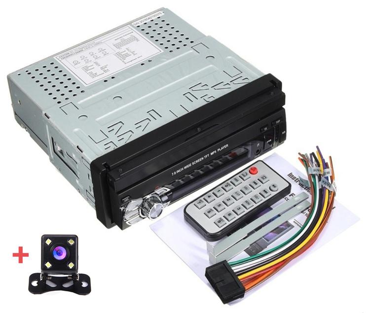 Автомагнитола с камерой и выдвижным экраном (bluetooth) Dolmax AV7-1D