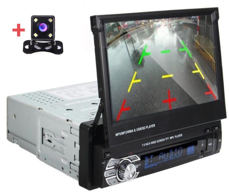 Автомагнитола с камерой и выдвижным экраном (bluetooth) Dolmax AV7-1D