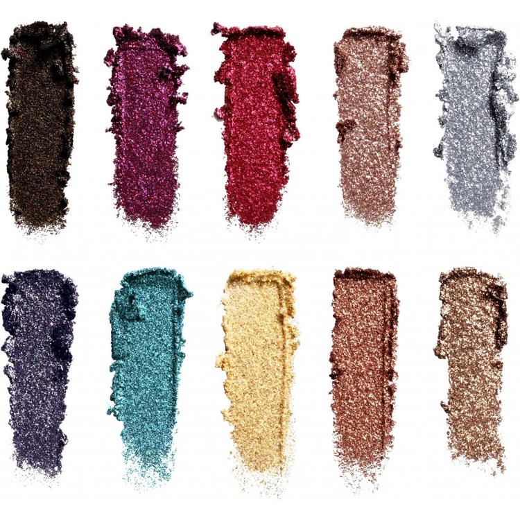 NYX Glitter Goals Cream PRO Palette Палетка кремовых глиттеров для лица и тела, 10 шт по 1,2 г