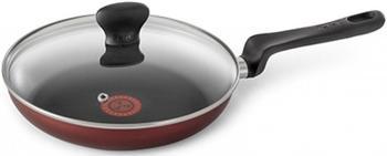 Сковорода TEFAL Only Cook 04170928, 28см, с крышкой,  коричневый