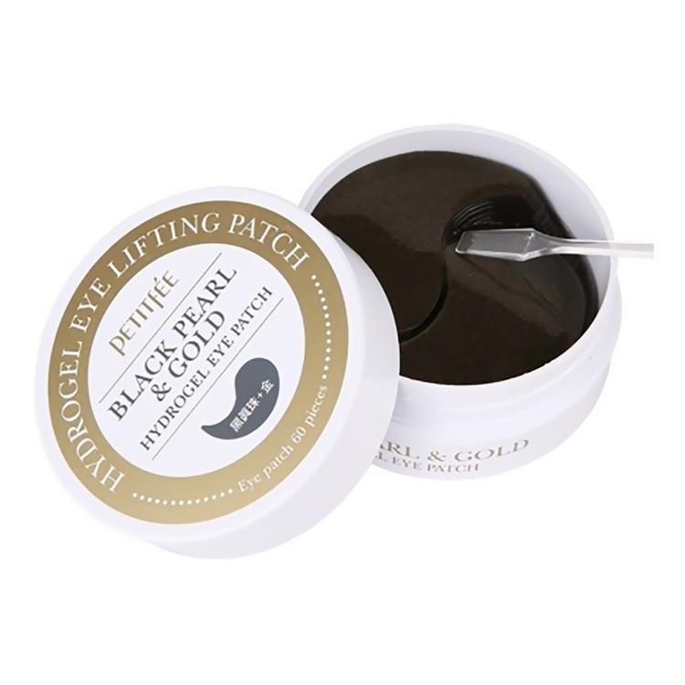 PETITFEE Восстанавливающие патчи для глаз Black Pearl&Gold Hydrogel, 60 шт