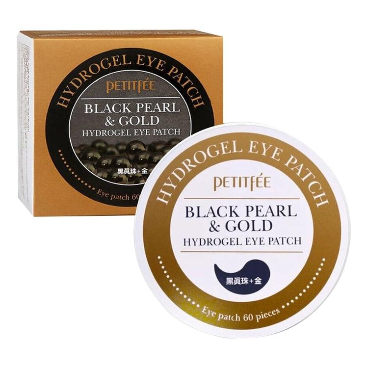 PETITFEE Восстанавливающие патчи для глаз Black Pearl&Gold Hydrogel, 60 шт
