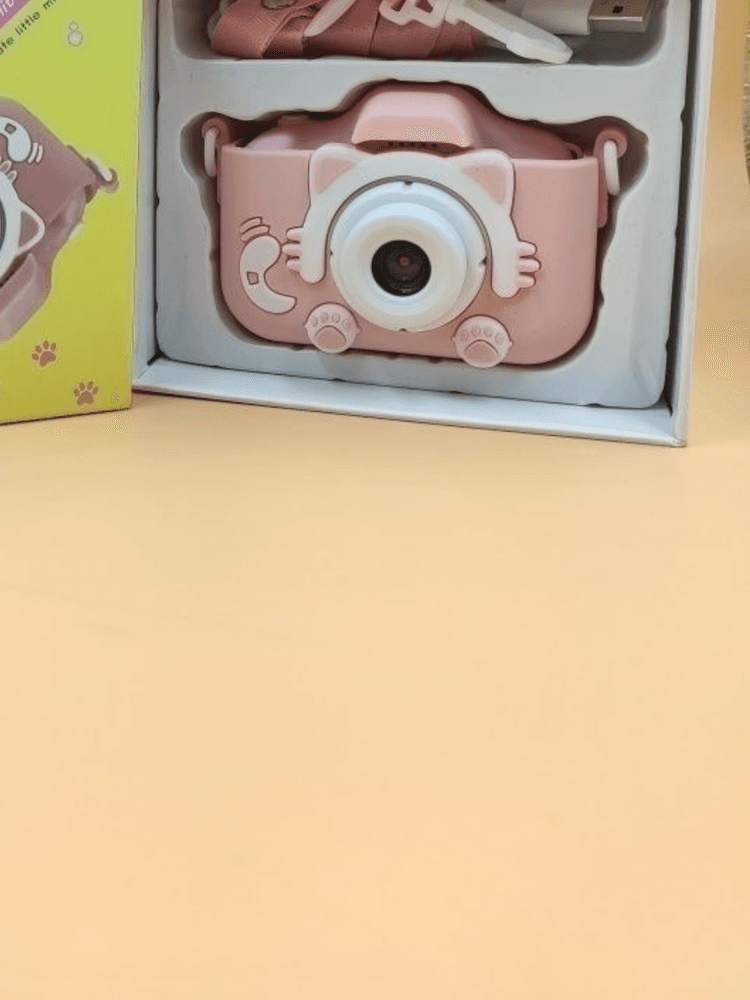 Детский фотоаппарат игрушка 3 в 1/ Детский цифровой фотоаппарат с селфи камерой Котик (Котенок)