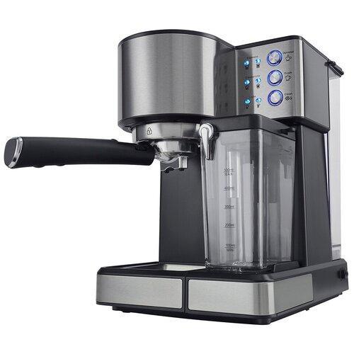 Кофеварка рожковая Polaris PCM 1536E Adore Cappuccino, серый/черный